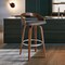 Armen Living Sonia 30" Bar Height Swivel Gray Faux Leather and Walnut Wood Bar Stool LCSOBAGRWA30 - alternate 5